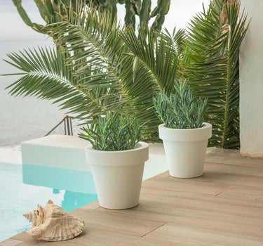 Macetero redondo de color MAGNOLIA 30