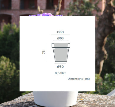 Macetero grande de color MAGNOLIA 80CM