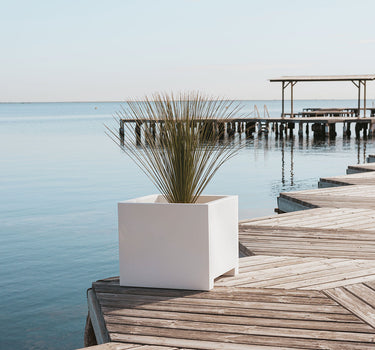 Macetero cuadrado de color NARCISO 60