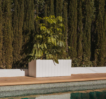 Macetero rectangular de color OLIVO LARGE